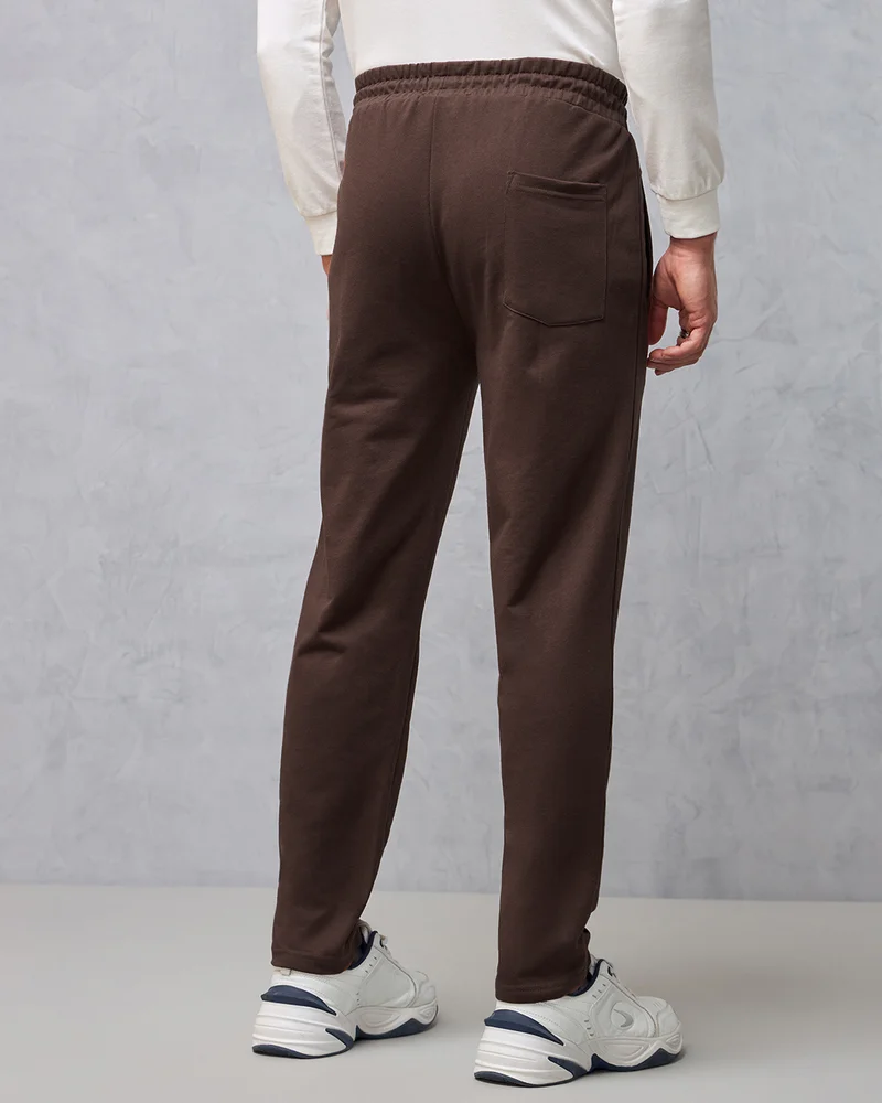 bewakoof  Men's Brown Warm Track Pants for Men | Best Price UAE